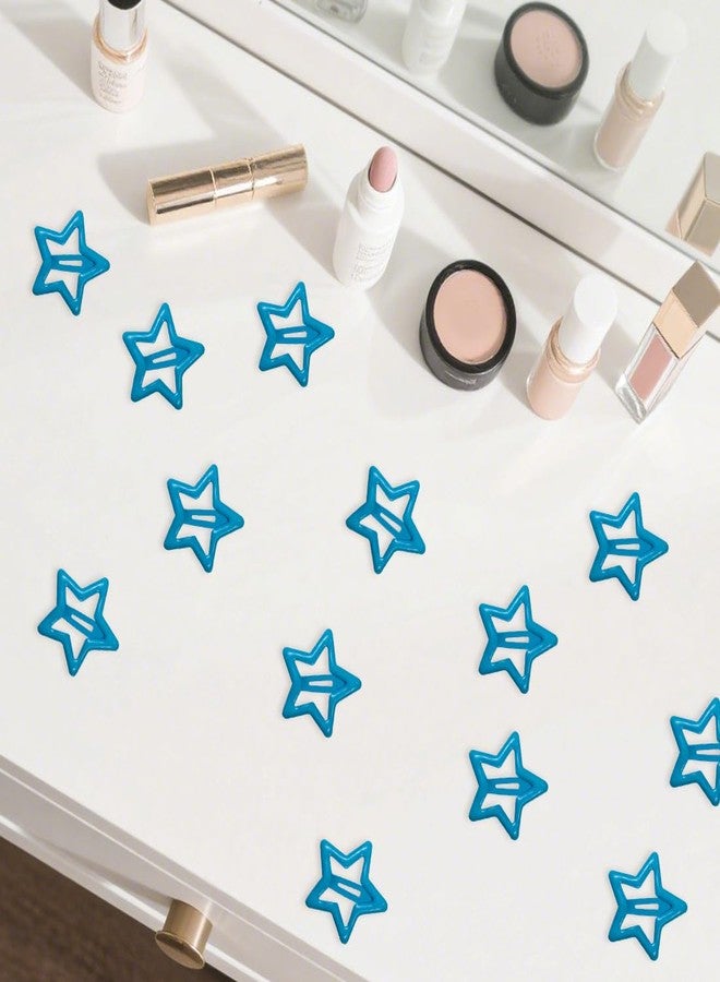 ايلان مجموعة إيلان من 64 قطعة من مشابك الشعر الصغيرة على شكل نجمة للنساء والفتيات، مشابك شعر لطيفة للنساء ذوات الشعر الناعم والخفيف (أزرق داكن) - Image 3